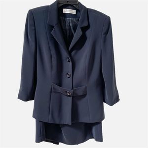 TAHARI Arthur S. Levine Women's Navy Suit 3/4 Sleeve Size 10